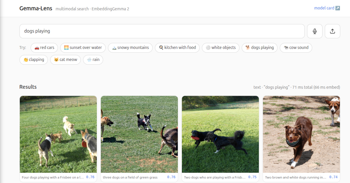 Gemma-Lens multimodal search engine